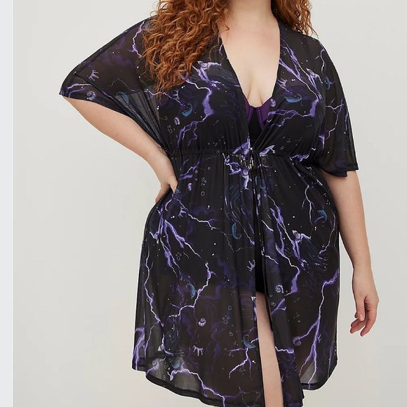 torrid Other - Torrid Disney The Little Mermaid Ursula Swim Kimono - Black